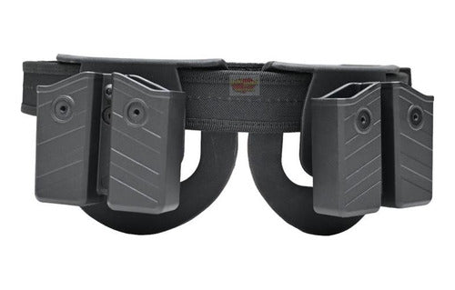 Houston Practical Shooting Belt Kit + 2 Double Magazine Holders for Glock 1