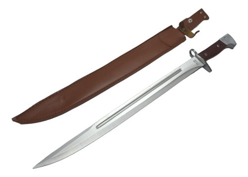 Bayonet Knife Dagger 38cm Blade with 50cm Total Length Sheath 0