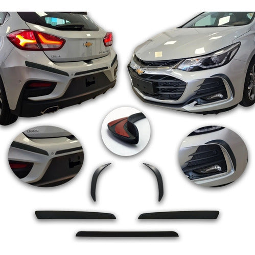 Kenny Molduras Red Bumpers for Chevrolet Cruze 5P 2020/23 7