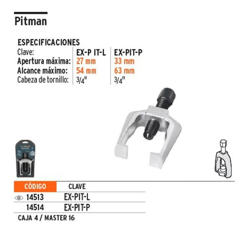 Truper Extractor Pitman Alcance 54mm 14513 2