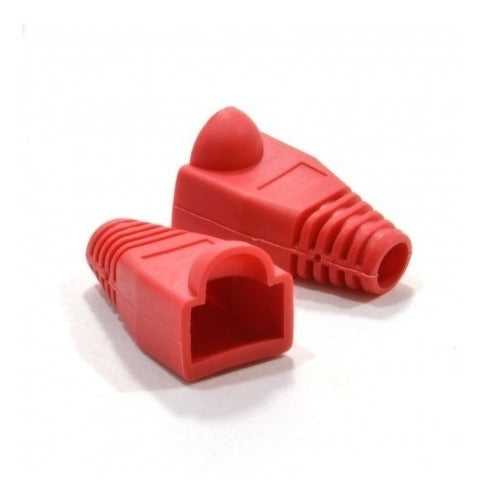 Pack of 100 RJ45 Ethernet Cable Plug Caps Red for Networking 2