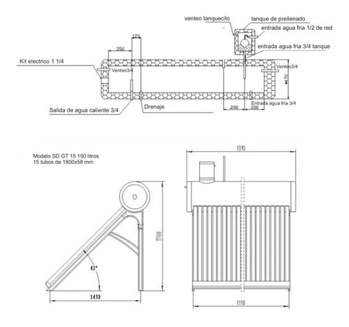 Suntechnology Tank De Prellenado 5 Litros 3/4 Para Termotanque Solar 2