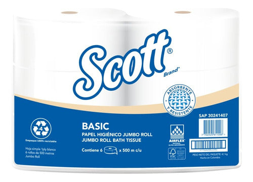 Scott Industrial Toilet Paper 6 x 550 Meters OCC 0