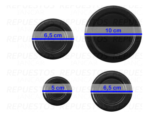 Eitar 4 Burner Lid Set for Longvie 601 Stoves 1