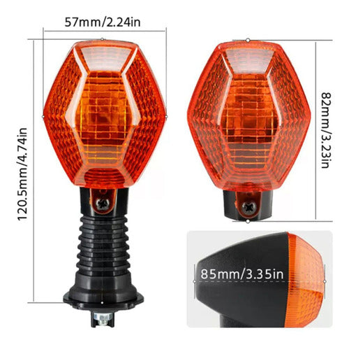 2 Peças Led Luzes De Sinalização De Volta Da Amarelo 1