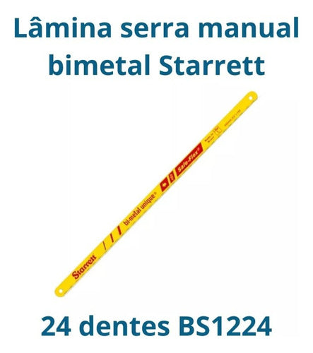 Lâmina P/ Serra Manual Bimetal 24d Amarela Starrett - Bs1224 1