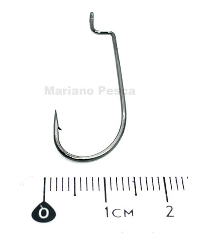 Sasame Anzuelos Worm Offset F-950 N°1 Blister De 6 Unidades 2