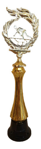 Trofeo Plástico Tejo Columna Alta 32cm Souvenir 0