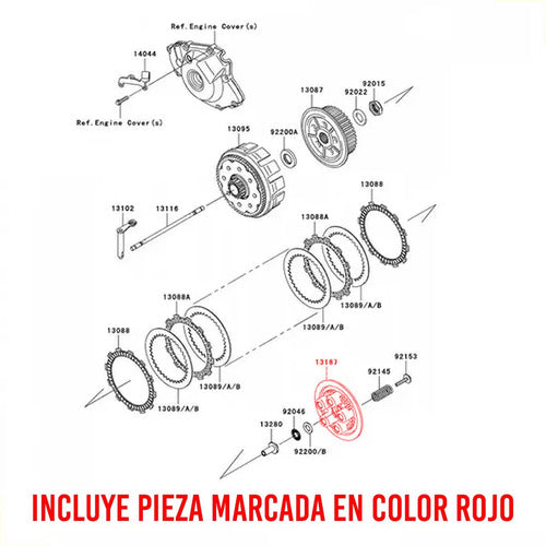 Plato Presion Embrague Kawasaki Klx 450 2008-2019 2