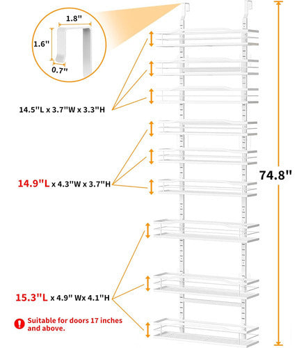 Organizador De Almacenamiento Blanco 9 Niveles Para Cocina Y 2