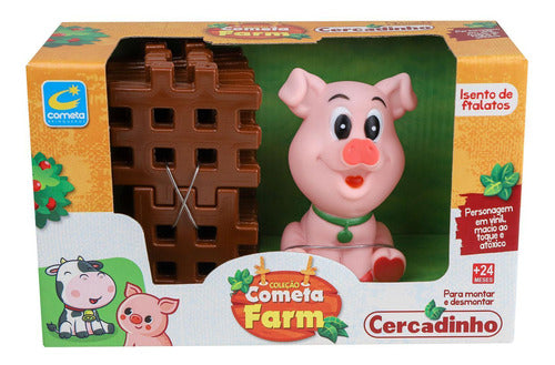 Fazendinha De Brinquedo Animal Porquinho Soft Com Cercadinho 0