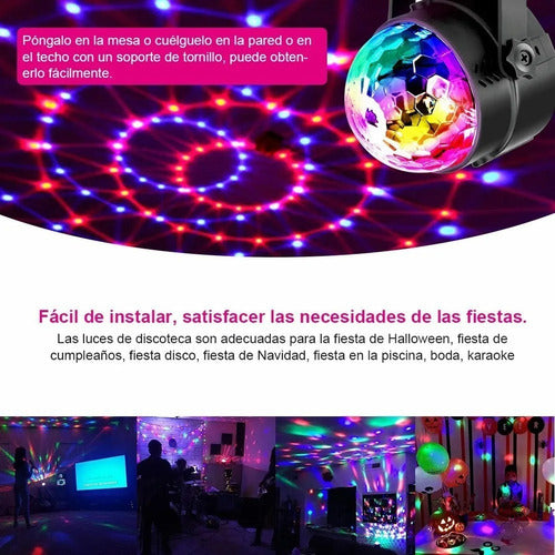 * Mini Lâmpada Led Noturna Para Projetor Musical Para Festas 5