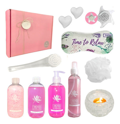 Spoil the Special Woman in Your Life with this Luxurious Spa Rose Scented Gift Set! - Set Caja Regalo Mujer Box Spa Rosas Zen Kit N10 Feliz Día