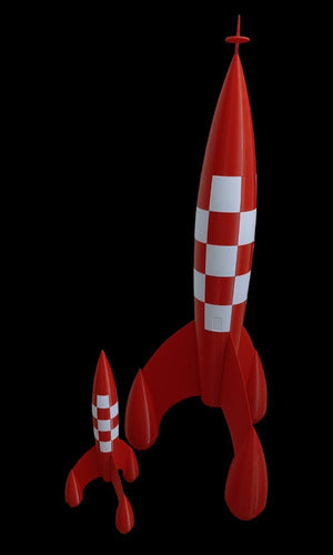 Tintin and Snowy Rocket 3D Print 1.06 Meters Tall 1