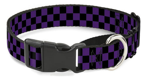 Collar Para Perros Martingala Negro/morado Con Hebilla A Cua 0