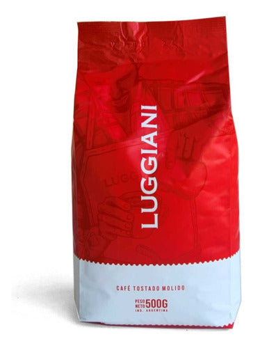 Cafe Molido Tostado Natural Italiano Luggiani Rosso X 500g. 0