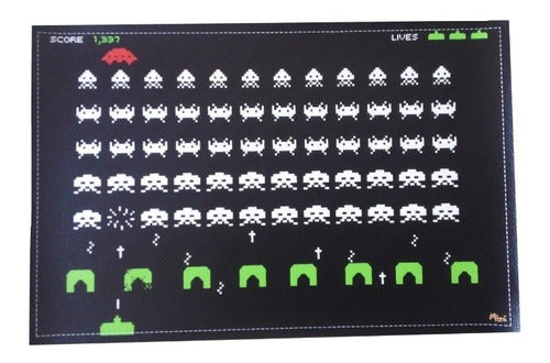 Chacberri Individual De Cuero Ecológico Space Invaders 0