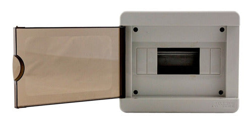 Surface Distribution Box for 8 Din Modules with Transparent Cover IP40 WELT 1