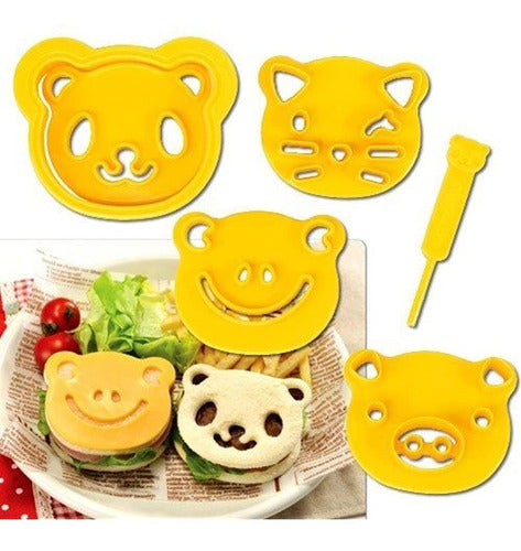 Cutezcute Animal Friends Cortador De Alimentos Deco Kit Y Se 1