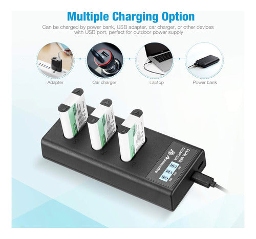 Powerextra Triple Charger +3 NP-BX1 Compatible Batteries 6