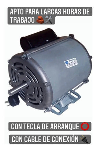 Motor Weg 3/4 Hp Para Hormigoneras + Polea + Correa A 30 4