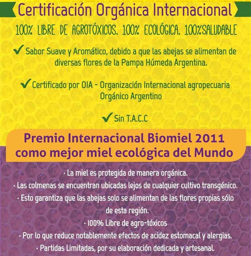 6x Certified Organic Liquid Honey Las Quinas 100% Pure 2