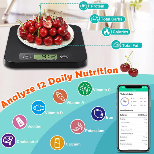 Báscula Digital Para Cocina Con Calculadora Nutricional 1