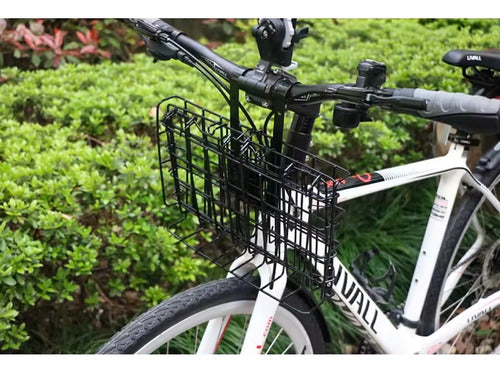 HISIAN Folding Front Bicycle Basket Made of Reinforced Steel 1