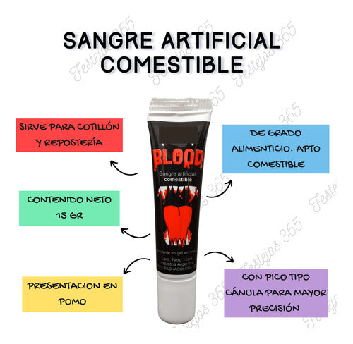 Sangre Falsa Comestible 15g Cotillon Reposteria - X1 Unid 3