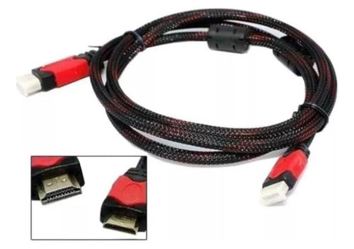 HDMI Cable 1.5 Meters Braided with Audio Video Filter Full HD 2