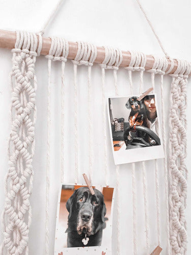 Macramé.sweethome Macramé Photo Wall Tapestry for Home Décor with Gift Clips! 2