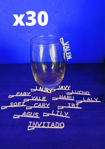 Identificador Para Vasos Y Copas Personalizados  X 30 Uds 1