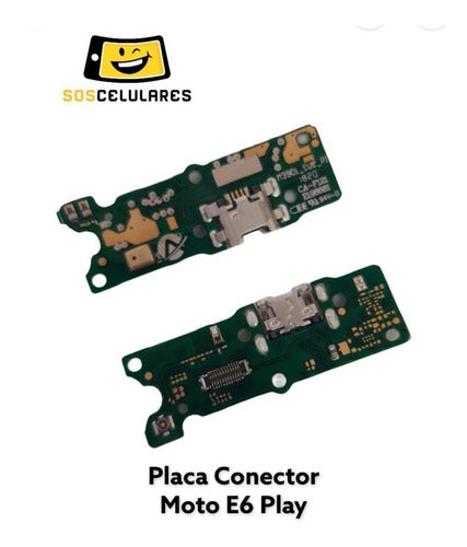 Placa Conector De Carga Moto E6 Play Xt2029 C/ Microfone 1