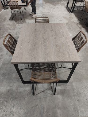 NUEVOS AIRES Industrial Dining Table 1.20x0.80 7