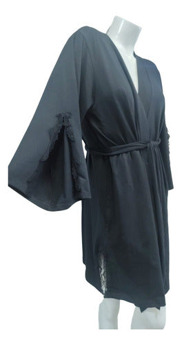 Modal Sexy Robe with Lace Detail by Bianca Secreta 24035 6