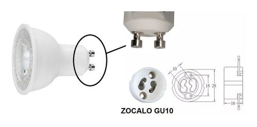 Pack of 10 Porcelain GU10 Socket Bases for Dicroic and AR111 Bulbs 2