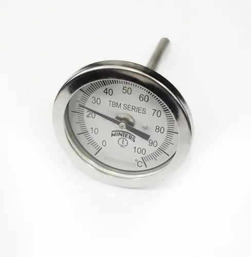 Winter's Bimetallic Thermometer 0-100°C Diameter 53mm 1/4 NPT TBM20040B30 0