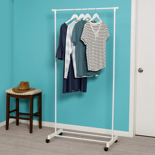 Honey-can-do Portable Metal Clothes Rack Con Estante Inferio 1