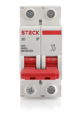 Steck Thermal Switch 40A Curve C Bipolar 3kA SDD62C40 1