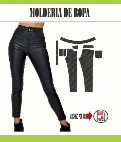 HADASSAH PAEZ Molderia Imprimible En Pdf A4 Pantalon Mujer Chupin/425 0