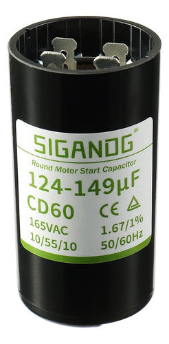 Sigandg 124-149 Mfd 165 Vca Condensador De Arranque Redondo 0