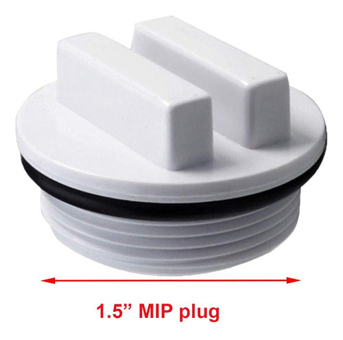 Atie 1.5" Threaded Pool Spa Return Line Winterizing Plug & Pool Filter Drain Plug SP1022C 1