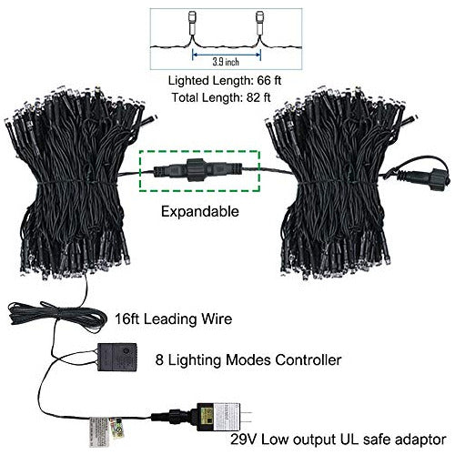 Twinkle Star LED Christmas Lights String with 200 Units 5