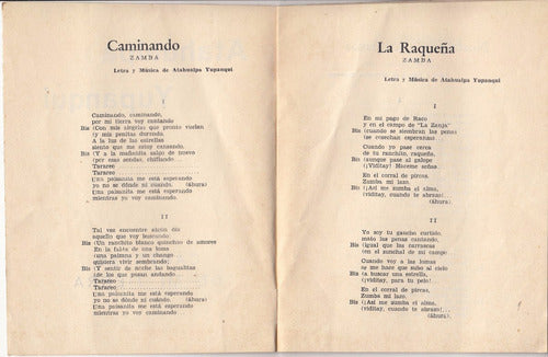 Folklore Cancionero Atahualpa Yupanqui Uruguay Cantares Raro 1