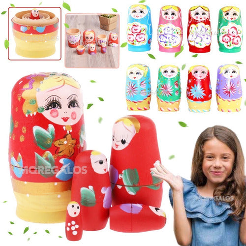 Russian Doll Matryoshka 5-Piece Home Decor Set 0
