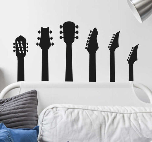 Decorative Vinyl Headboard Guitars Design 100x48 0