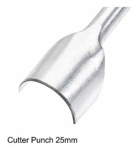 Uxcell Half-Round Shaped Leather Cutter Punch 10cm X 25mm 3