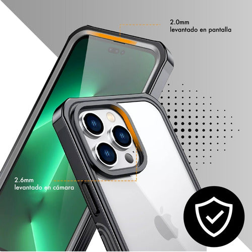 Funda De Alto Impacto Compatible Con iPhone 14 Pro + Vidrio 4