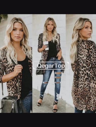 Qegartop Women's Leopard Print Button-Up Shirt, Lightweight with Pockets 6