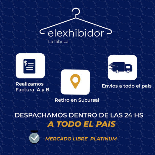 Elexhibidor Rectangular Interior Aletado 40x20 3